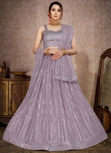 Lavender Rama Razi New Latest Designer Party Wear Heavy Net Lehenga Choli Collection 11043